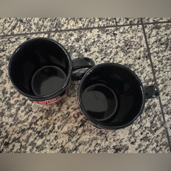 2 Sets of Ceramic Harley-Davidson Embossed Sculpted Flames Coffee Mugs - Picture 5 of 8